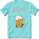 Dikke Lul 3 Bier T-Shirt | Bier Kleding | Feest | Drank | Grappig Verjaardag Cadeau | - Licht Blauw - S