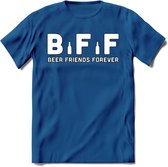 Beer Friends Forever T-Shirt | Bier Kleding | Feest | Drank | Grappig Verjaardag Cadeau | - Donker Blauw - M