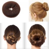 Hiden | Donut - Haar - Haarband - Unisex - Haaraccessoires - Fashion - Bruiloft | Bruin - M