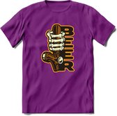 Bier Tap T-Shirt | Bier Kleding | Feest | Drank | Grappig Verjaardag Cadeau | - Paars - L