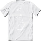 Bierbuik T-Shirt | Bier Kleding | Feest | Drank | Grappig Verjaardag Cadeau | - Wit - XL