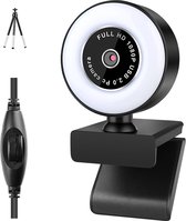Yaqubi - webcam - webcam voor pc - webcam met microfoon - INCLUSIEF TRIPOD ERBIJ! - FULL HD 1080P - perfect helder beeld - webcam met kwaliteit.