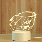 LED 3D - USB - Lamborghini - Auto - Supercar - Sfeerlamp - Bureaulamp - Nachtlamp - Creative - Cadeautje - Kinderlamp Hart met I Love You -3D Led - Love - Cadeau- Gift -