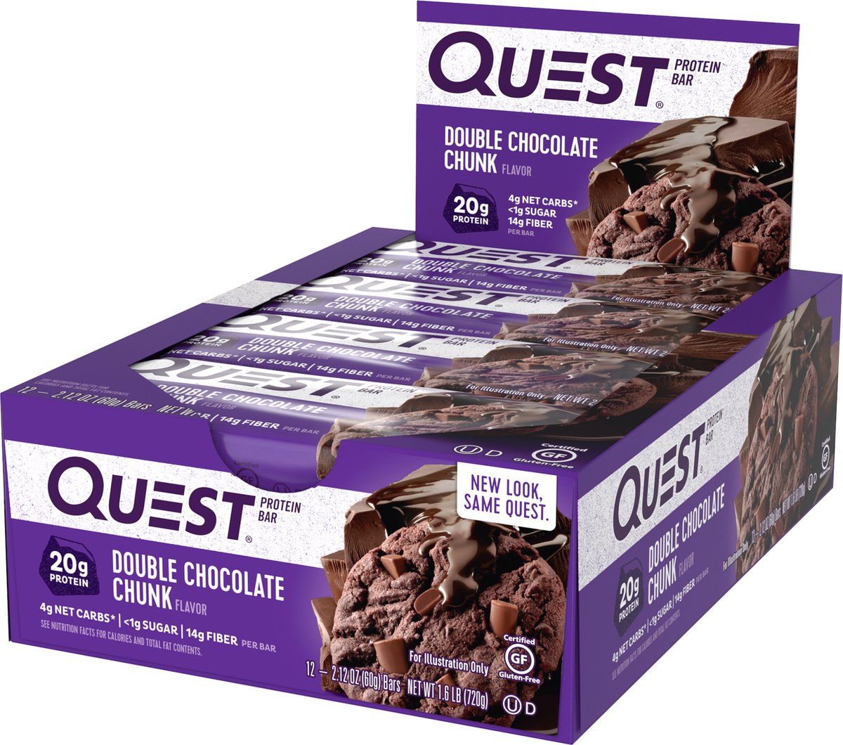 Goedkoopste Quest Nutrition Quest Bars - Eiwitreep - 1 box (12 eiwitrepen) - Double Chocolade Chunk