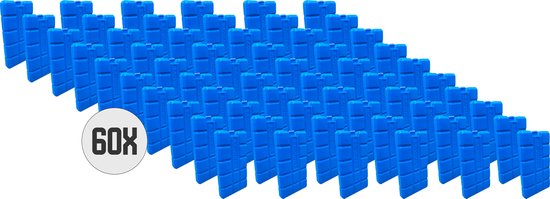 DULA  Blauwe Koelelementen - 60 stuks - 200 gram - 8 x 15 x 2 cm