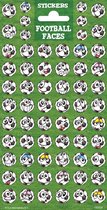 Funny Products Stickervel Football Faces Papier Wit 64 Stuks