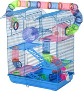 PawHut Hamsterkooi multi-level knaagdierkooi muizenkooi hamsterkooi starterkit D51-162