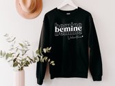 Lykke Be Mine Valentine Sweatshirt | Handgemaakt | Katoen | Zwart | Maat XXL