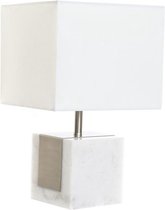 Design Tafellamp Marble White Cubic Zilver