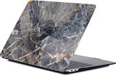 Case geschikt voor Apple MacBook Air 13 (2018-2020) - Mobigear - Marble Serie - Hardcover - Zwart / Grijs - Geschikt voor Apple MacBook Air 13 (2018-2020) Cover