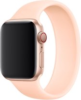 Siliconen bandje compatibel met Apple Watch 49/45/44/42 mm, Zandroze/Roze, Solobandje, polsmaat L