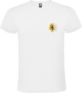 T-shirt Wit avec petit imprimé avec texte ''In a World full of Roses be a Sunflower' taille S