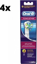4x Oral-B Floss Action Opzetborstels - 2 stuks