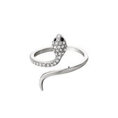 Yehwang - Ring - Snake - Serpent - Zilver - Zirkonia - Verstelbaar - One Size
