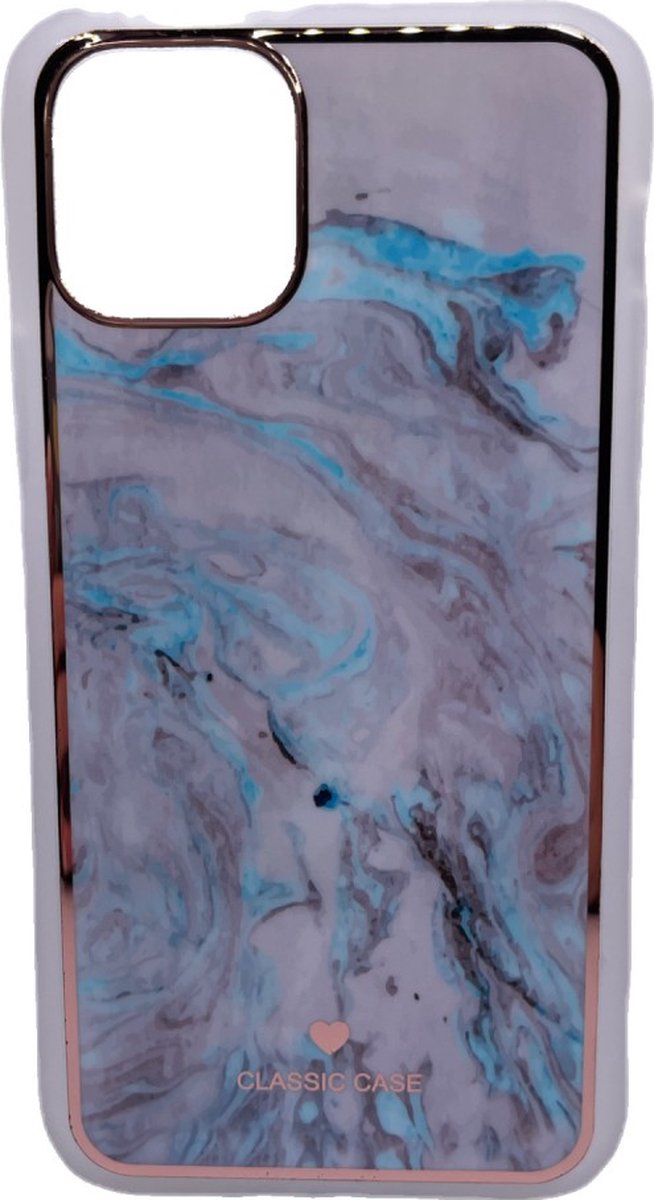iPhone 11 Pro marmer design hoesje - 4 verschillende kleuren - Wit/Goud - Paars - Groen - Blauw - Design - Patroon - Telehoesje - Goedkoop - Stevig - Leuk - Marble phone case - Phone case