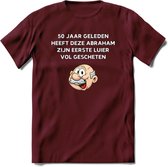 50 jaar geleden T-Shirt | Grappig Abraham 50 Jaar Verjaardag Kleding Cadeau | Dames – Heren - Burgundy - XXL