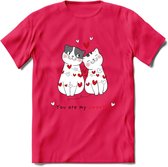 You Are My Sweety - Valentijn T-Shirt | Grappig Valentijnsdag Cadeautje voor Hem en Haar | Dames - Heren - Unisex | Kleding Cadeau | - Roze - XL