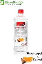 Ladanas® - Bio-Ethanol 1 L - Sinaasappel- en Kaneelgeur - Bioethanol 96,6% - Biobrandstof