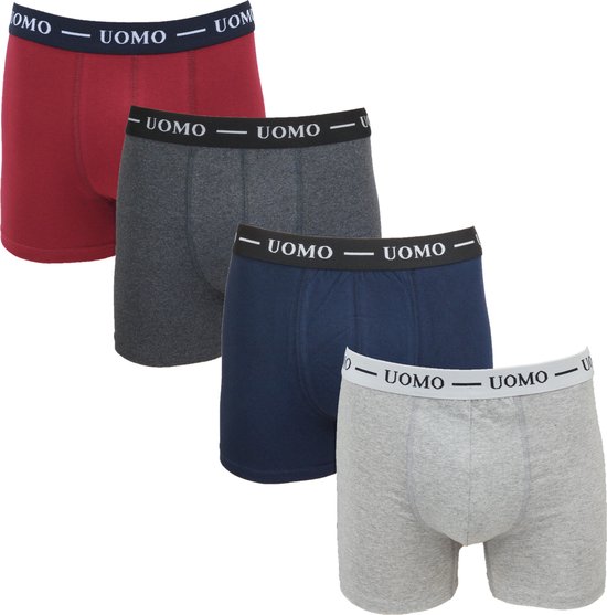 UOMO 4-Pack heren boxershorts assorti maat M