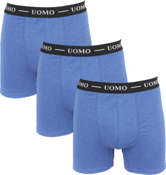 UOMO 3-Pack heren boxershorts Blauw maat M