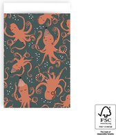 Inpakzakjes Octopus | Verpakkingszakjes | 12x19CM - 20 stuks | Cadeauzakjes | Inpakken voor Kinderen/Babyshower | Inpakpapier| Inpak Zakjes | Zakjes Papier | Verpakkingsmateriaal |