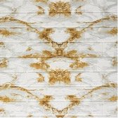 Artick 3D Bakstenen Muursticker - Zelfklevend behang - Plaktegels - Decoratie - Geschikt voor het hele Huis - Waterafstotend - Goud, Wit