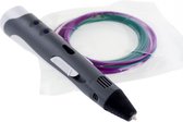 3D printer pen 18,5 cm grijs/wit 5-delig