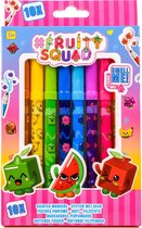 Fruit Stiften - 10 Stuks - Stiften Kinderen - Viltstiften Kinderen - Fruity Squad - Fruit Viltstiften