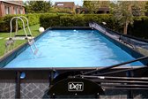 EXIT Black Leather Frame Zwembad 540x250x100cm - Opzetzwembad - met Zandfilterpomp - Rechthoekig - Zwart