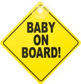 Carkids Baby on board bord | Afneembare Veiligheidswaarschuwing met Zuignap
