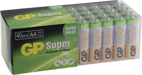 GP Super Alkaline AA batterijen - 40 stuks - GP