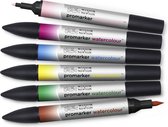 Winsor & Newton Watercolour Marker - brush pens set - Floral Tones - 6 stuks