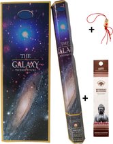 2 Kokers - Wierook - Wierookstokjes - Wierooksticks - Incense sticks - The Galaxy - Melkweg - 40 stokjes + 5 mini wierookstokjes + Gelukspoppetje