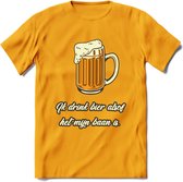 Ik Drink Bier Alsof Het Mijn Baan IsT-Shirt | Bier Kleding | Feest | Drank | Grappig Verjaardag Cadeau | - Geel - M