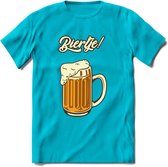 Biertje! T-Shirt | Bier Kleding | Feest | Drank | Grappig Verjaardag Cadeau | - Blauw - 3XL