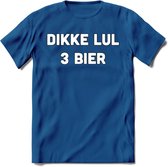 Dikke Lul 3 Bier T-Shirt | Bier Kleding | Feest | Drank | Grappig Verjaardag Cadeau | - Donker Blauw - 3XL