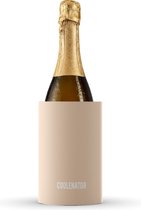 Coolenator champagnekoeler - wijnkoeler - flessenkoeler - met vrieselement -Pastel Nude