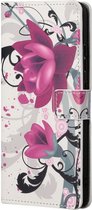 Samsung Galaxy A33 Hoesje Portemonnee Book Case Bloemen Print