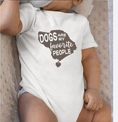 Babyromper Dogs are my favorite People - romper - hond - baby - babykleding
