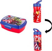 Marvel Avengers brooddoos / broodtrommel + drinkfles 400 ml