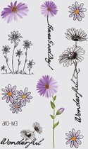 Temporary tattoo | tijdelijke tattoo | fake tattoo | bloemen met tekst | 120 x 75 mm