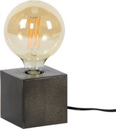 DePauwWonen - incl. ledlamp - Block Tafellamp - E27 Fitting - Zwart nikkel - Tafellampen voor Binnen, Tafellamp LED, Woonkamer, Bureaulamp, Designlamp Industrieel - Metaal - LxBxH
