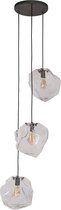 DePauwWonen - 3L Rock clear getrapt Hanglamp - E27 Fitting - Zwart ; Wit - Hanglampen Eetkamer, Woonkamer, Industrieel, Plafondlamp, Slaapkamer, Designlamp voor Binnen
