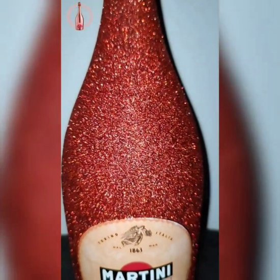 Glitterfles Martini Bellini