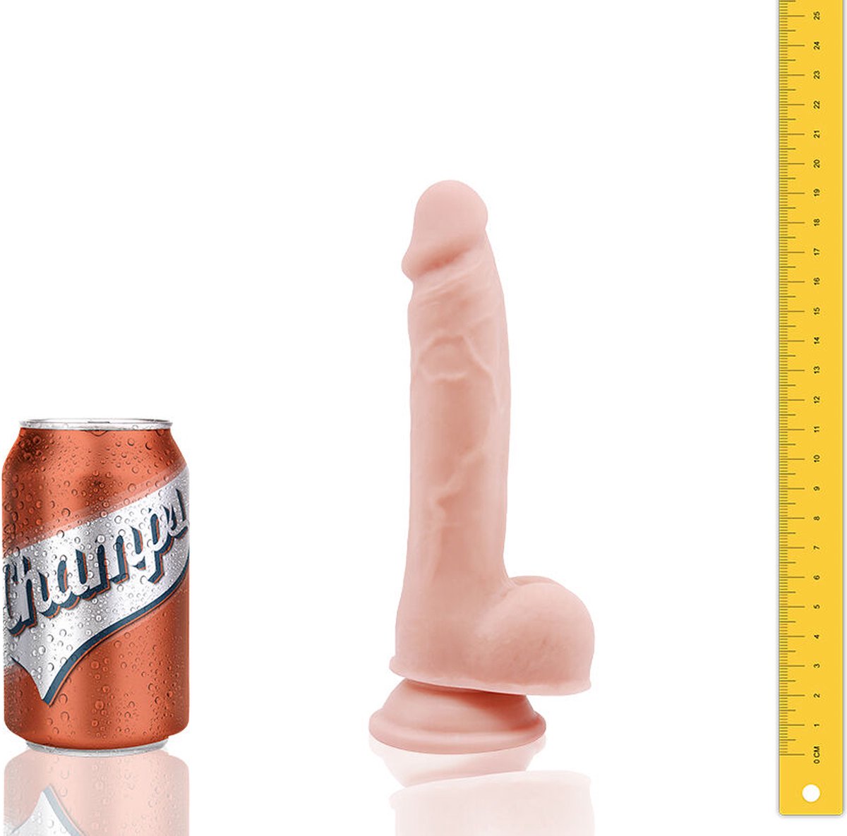 Goedkoopste Champs - Dorky - Dual Density Dildo - 19.5 x 3.1 cm - Lichte Huidskleur