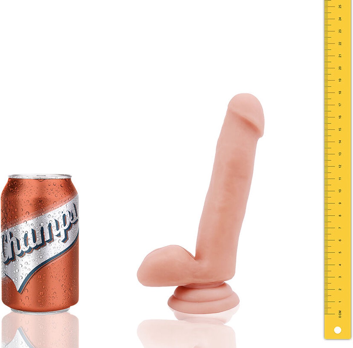 Goedkoopste Champs - Cocky - Dual Density Dildo 8 x 3,1 cm - Lichte Huidskleur