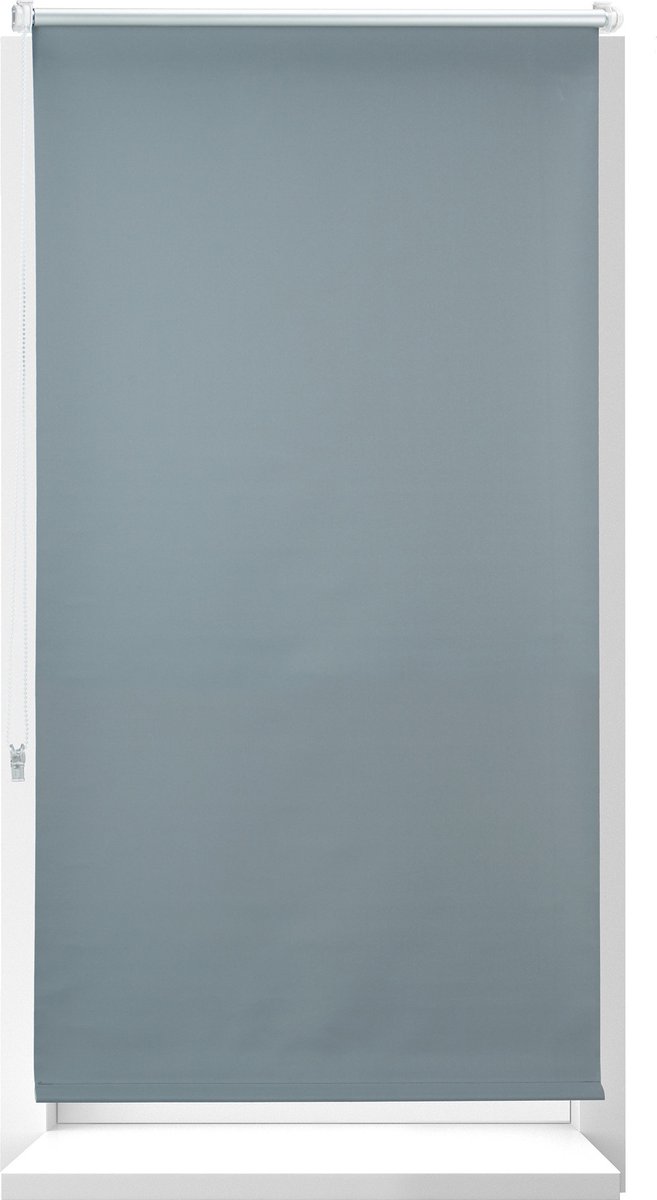 Relaxdays 1x rolgordijn verduisterend grijs - thermo rolgordijn - 80 x 210 cm - grijs