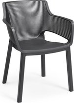Veel van 6 monoblok fauteuils - stapelbaar in kunsthars - converteerbare vorm - 3D (Mesh) -co-afwerking - ALLIBERT BY KETER -