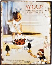 2D bord "Soap for washing dainty fabrics" 25x20cm