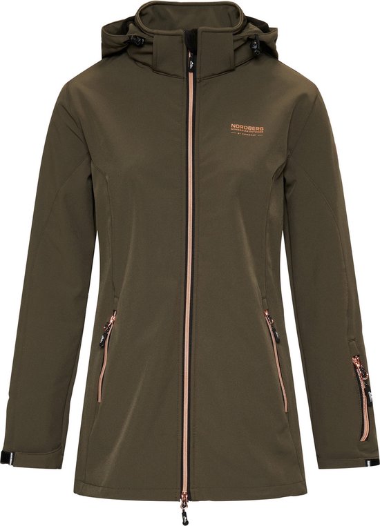 Nordberg Irene Softshell Jas Dames - Kleur Legergroen- Maat XL